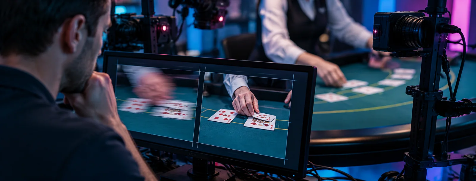 A participant tests an interface for challenges of computer vision during a hands-on session.