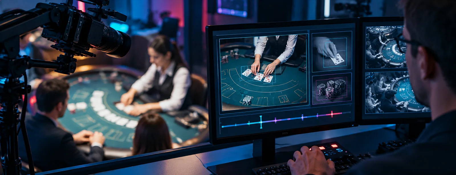 A participant tests an interface for computer vision in iGaming during a hands-on session.