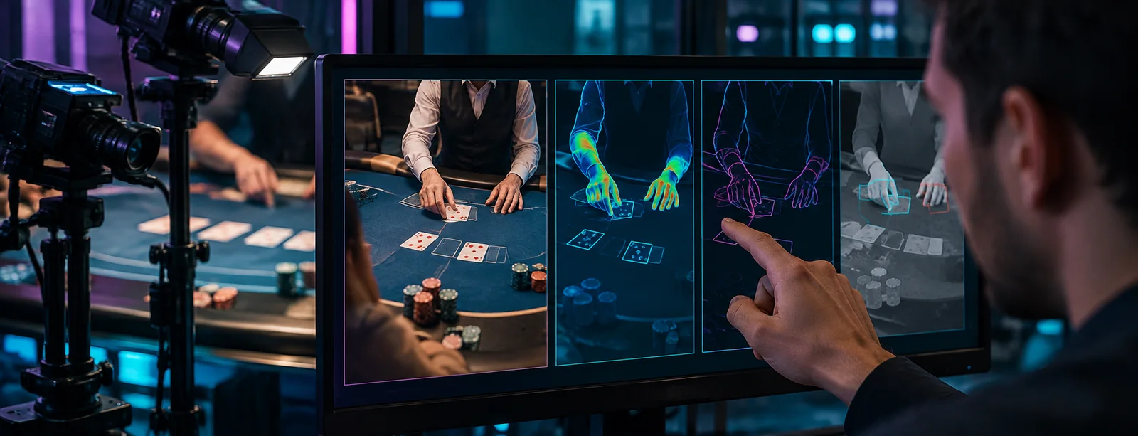 A participant tests an interface for fraud detection and game monitoring during a hands-on session.