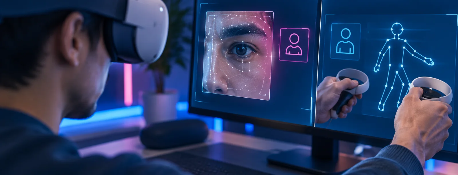 A participant tests an interface for privacy and biometric data protection during a hands-on session.